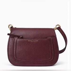 Marc Jacobs Burgundy Leather Crossbody Bag | New Without Tags | Gold Hardware